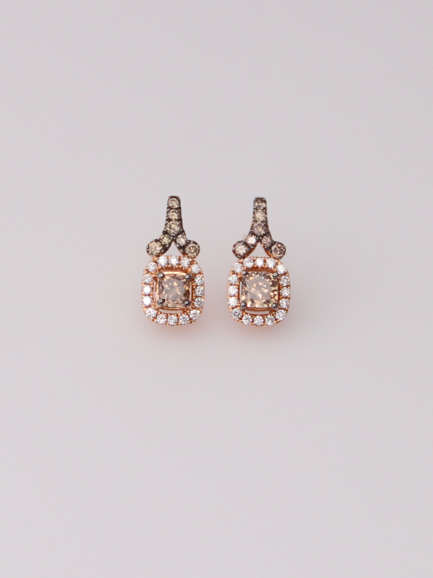 14K Rose Gold Levian Chocolate Diamond Earrings