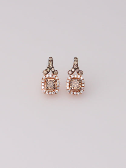 14K Rose Gold Levian Chocolate Diamond Earrings