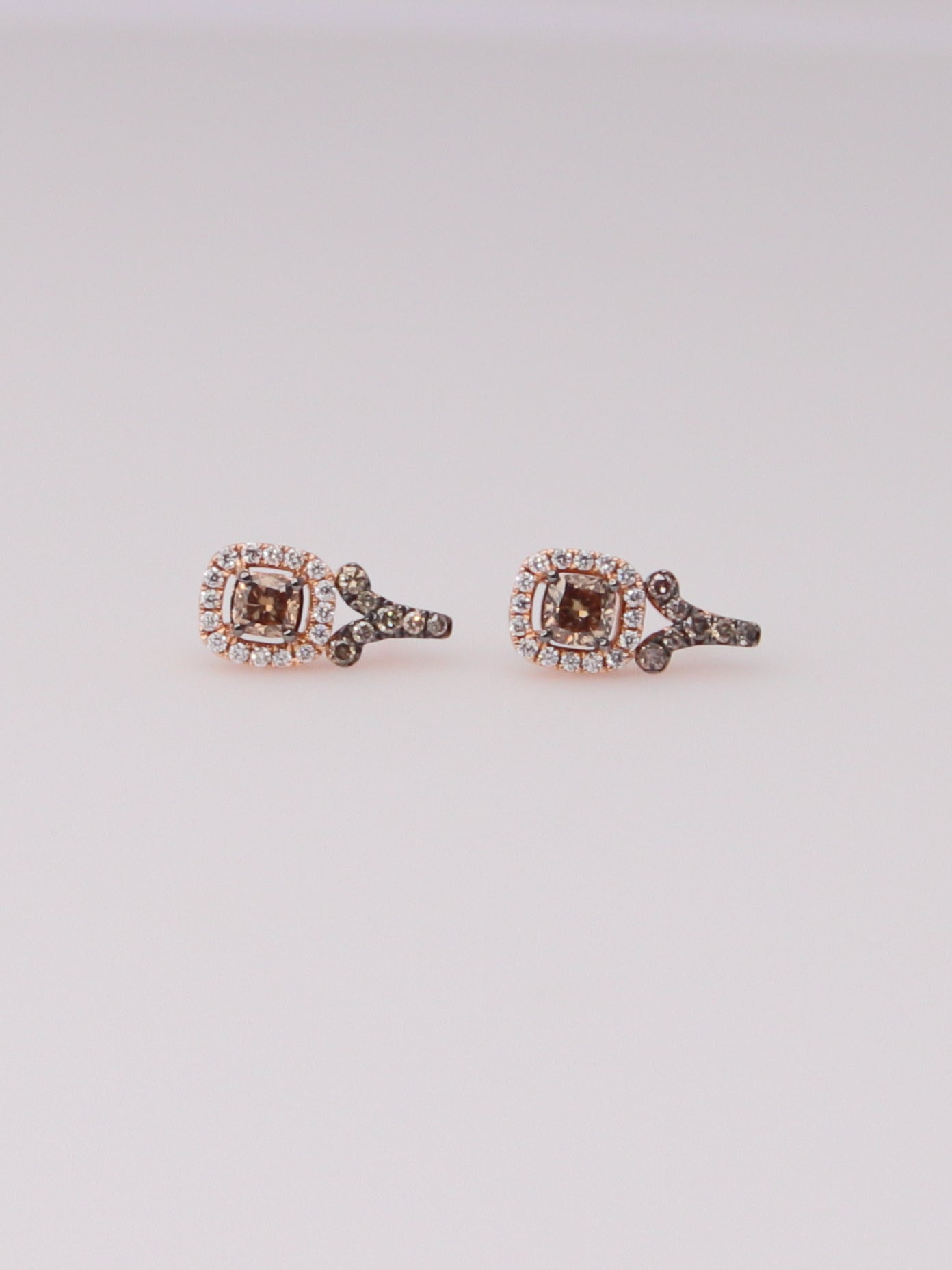 14K Rose Gold Levian Chocolate Diamond Earrings