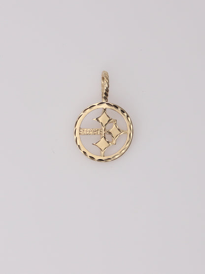 14K Yellow Gold Steelers Pendant