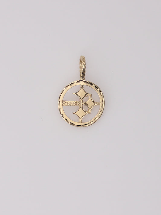 14K Yellow Gold Steelers Pendant