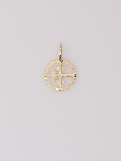 14K Yellow Gold Steelers Pendant