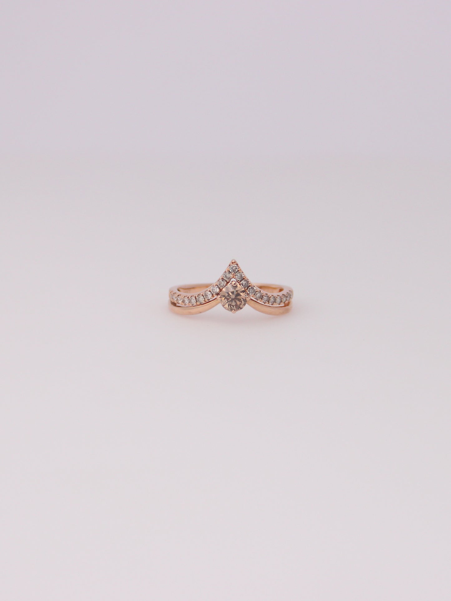 14K Rose Gold Levian Chocolate Diamond Teardrop Ring