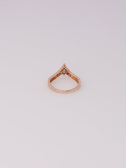 14K Rose Gold Levian Chocolate Diamond Teardrop Ring