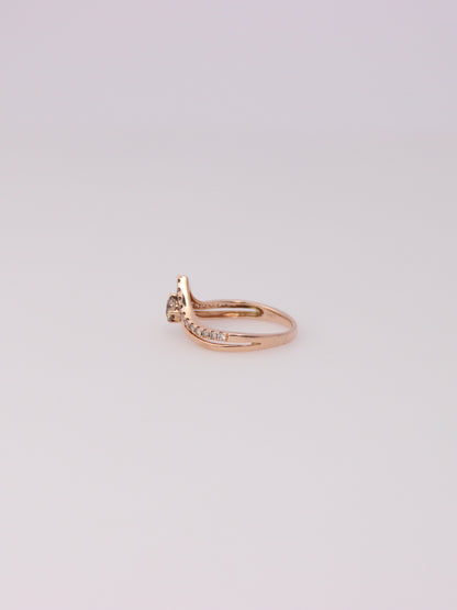 14K Rose Gold Levian Chocolate Diamond Teardrop Ring