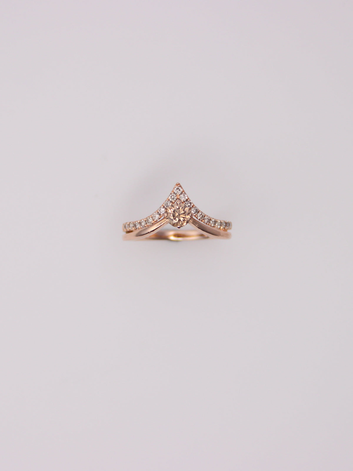 14K Rose Gold Levian Chocolate Diamond Teardrop Ring