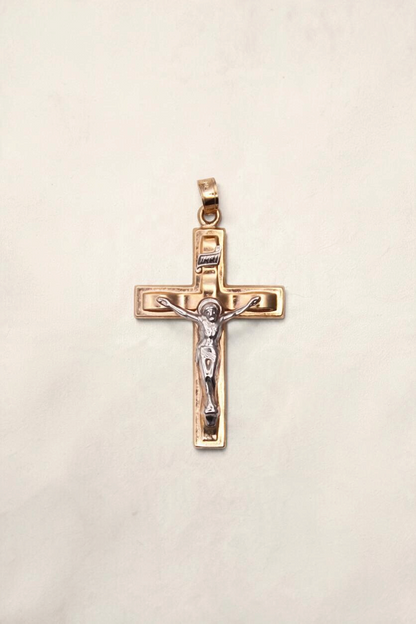 14K Yellow Gold Crucifix Pendant