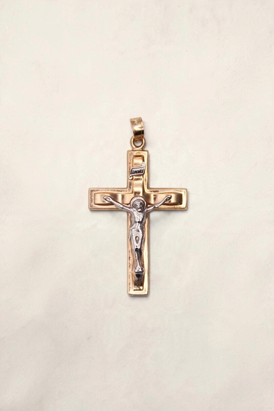 14K Yellow Gold Crucifix Pendant