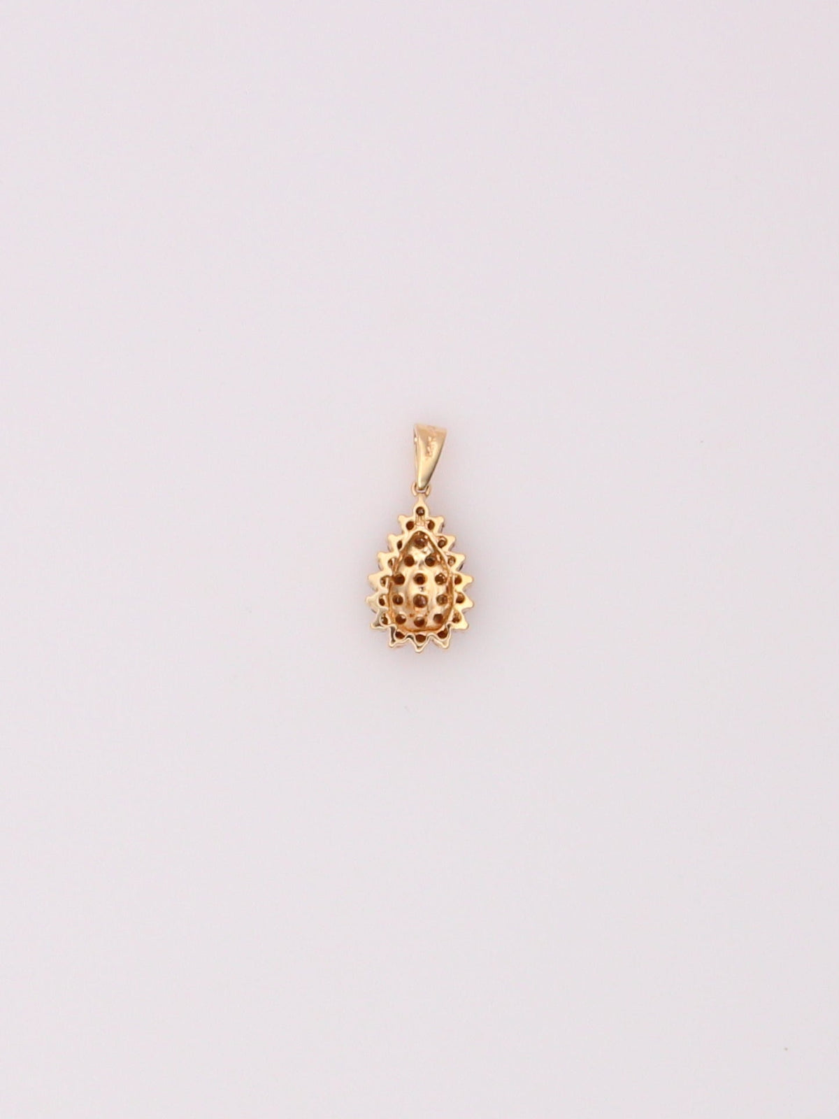 14K Yellow Gold Chocolate Diamond Cluster Pendant