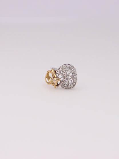 14K Two-Tone Diamond Purse Pendant