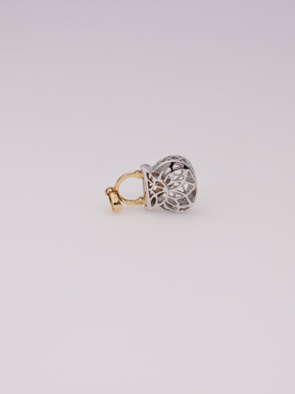14K Two-Tone Diamond Purse Pendant