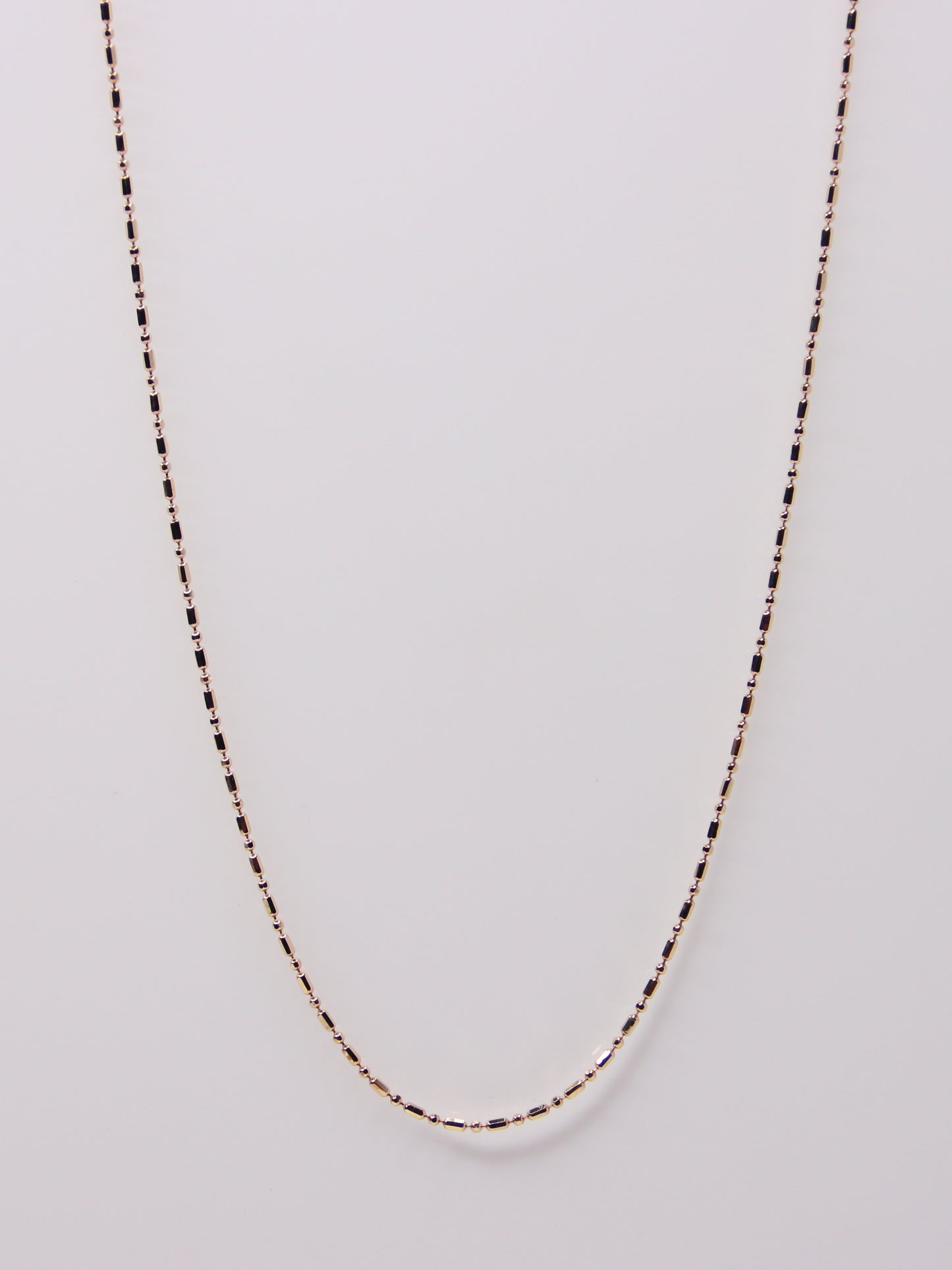 14K Yellow Gold Beaded Link Necklace
