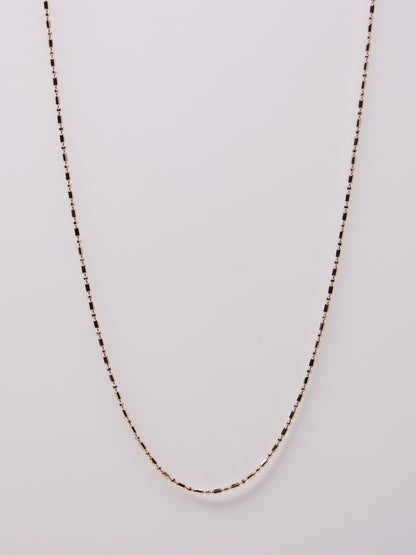 14K Yellow Gold Beaded Link Necklace