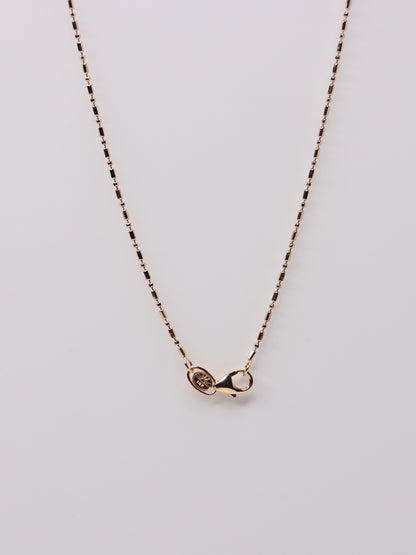 14K Yellow Gold Beaded Link Necklace