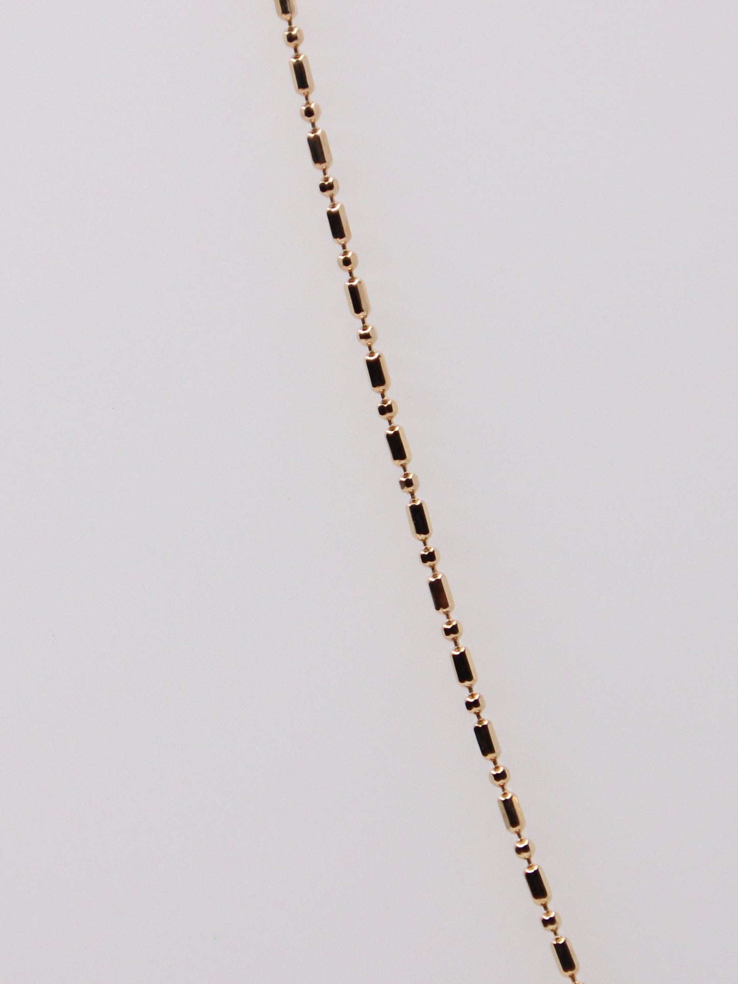 14K Yellow Gold Beaded Link Necklace