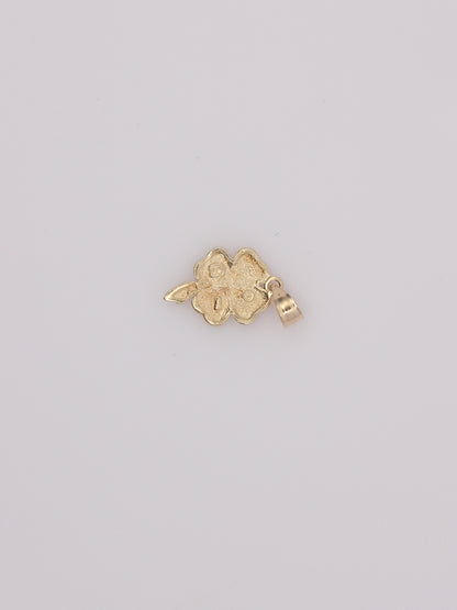 14K Yellow Gold Four Leaf Clover Pendant