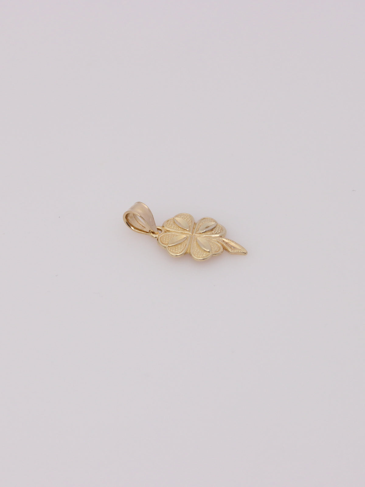 14K Yellow Gold Four Leaf Clover Pendant