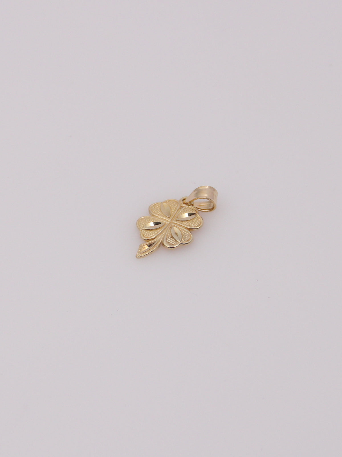 14K Yellow Gold Four Leaf Clover Pendant