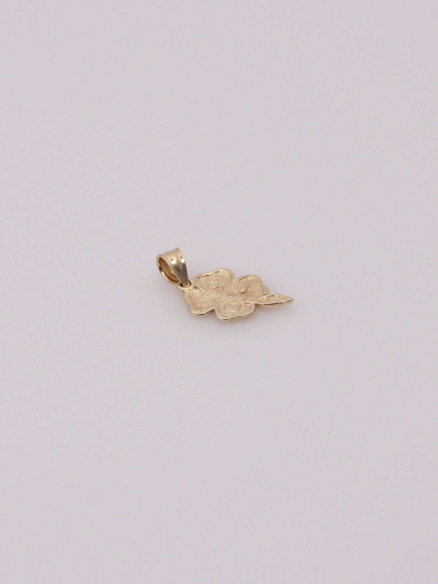 14K Yellow Gold Four Leaf Clover Pendant