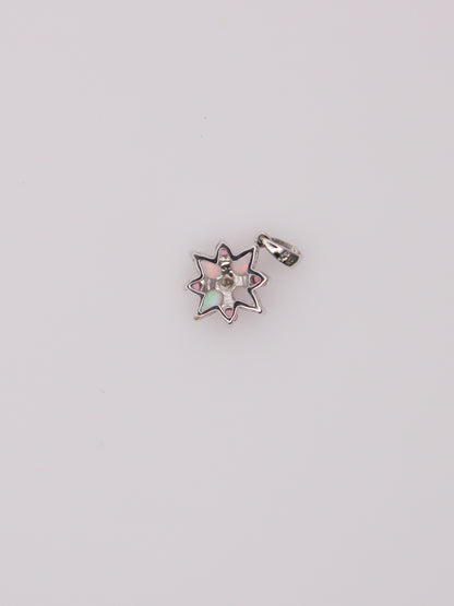 10K White Gold Moonstone and Tourmaline Diamond Pendant