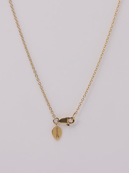 14K Yellow Gold Diamond Station Necklace