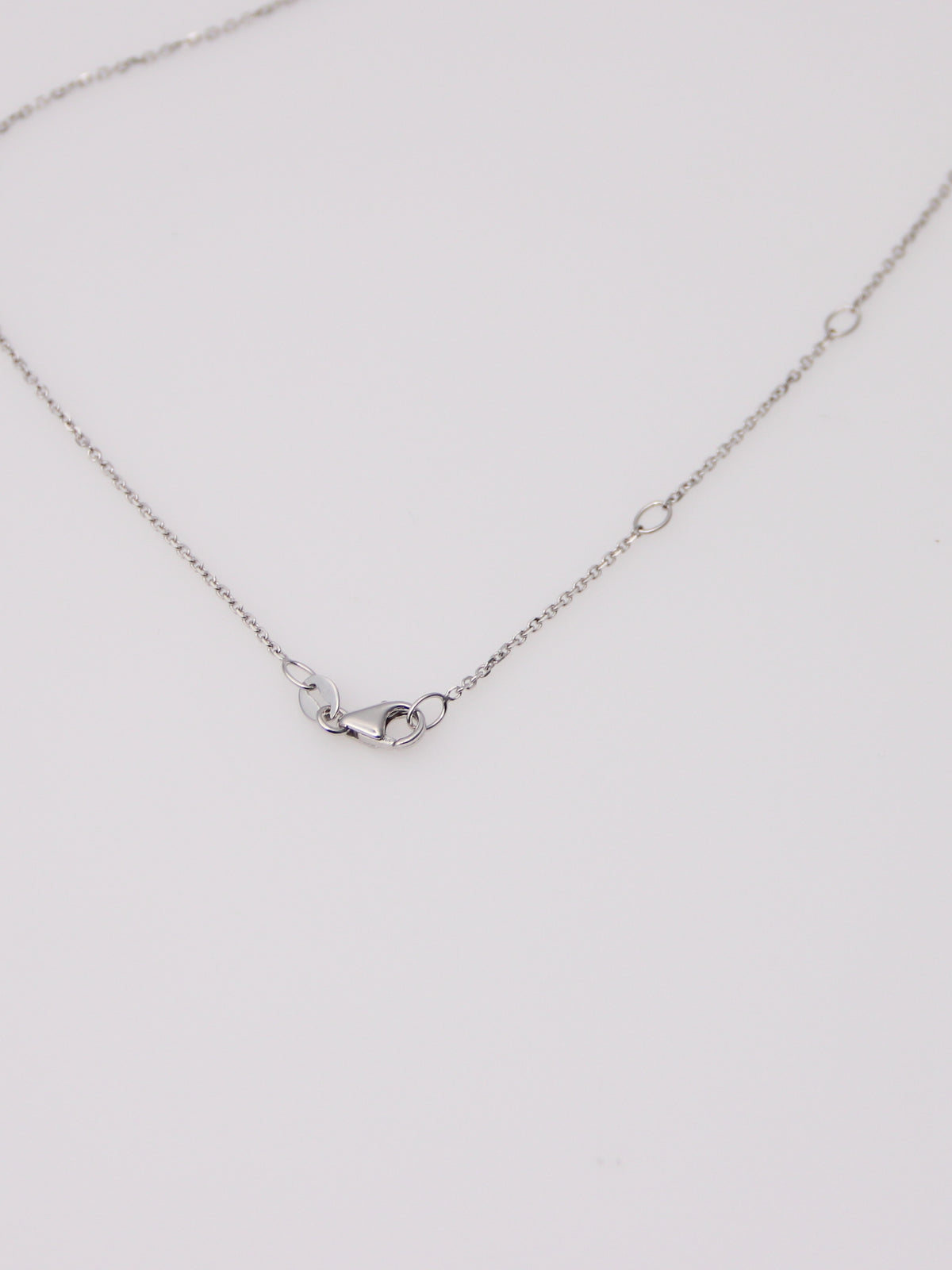 14K White Gold Lab Diamond Pendant Necklace