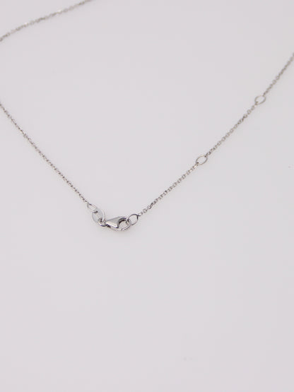 14K White Gold Lab Diamond Pendant Necklace