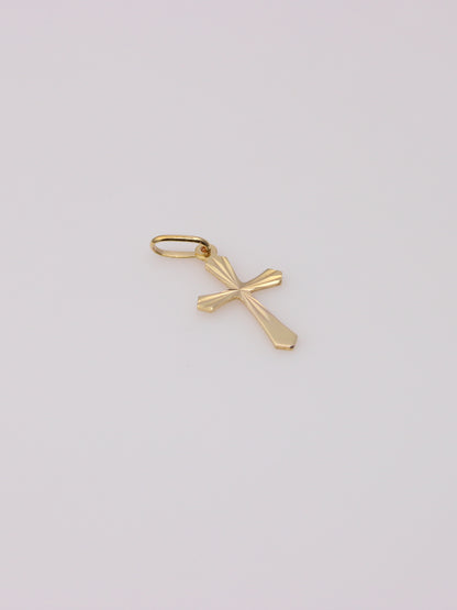 14K Yellow Gold Reversible Cross Pendant