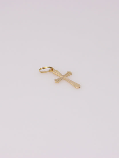 14K Yellow Gold Reversible Cross Pendant