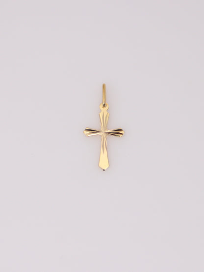 14K Yellow Gold Reversible Cross Pendant