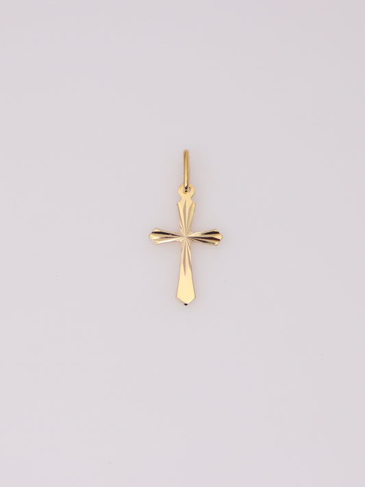 14K Yellow Gold Reversible Cross Pendant