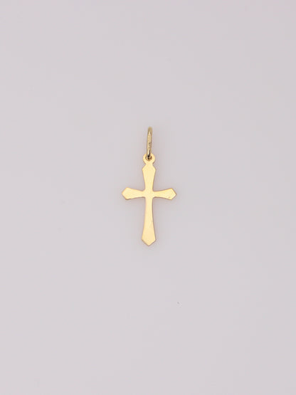 14K Yellow Gold Reversible Cross Pendant