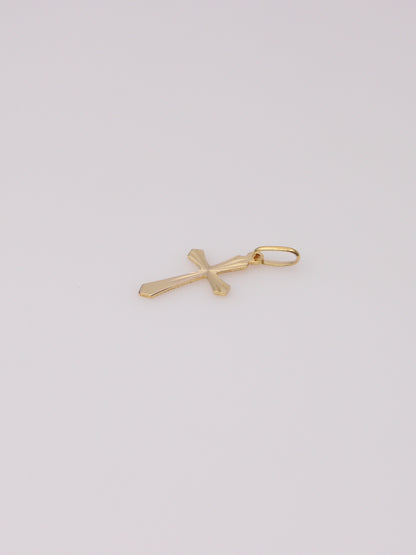 14K Yellow Gold Reversible Cross Pendant