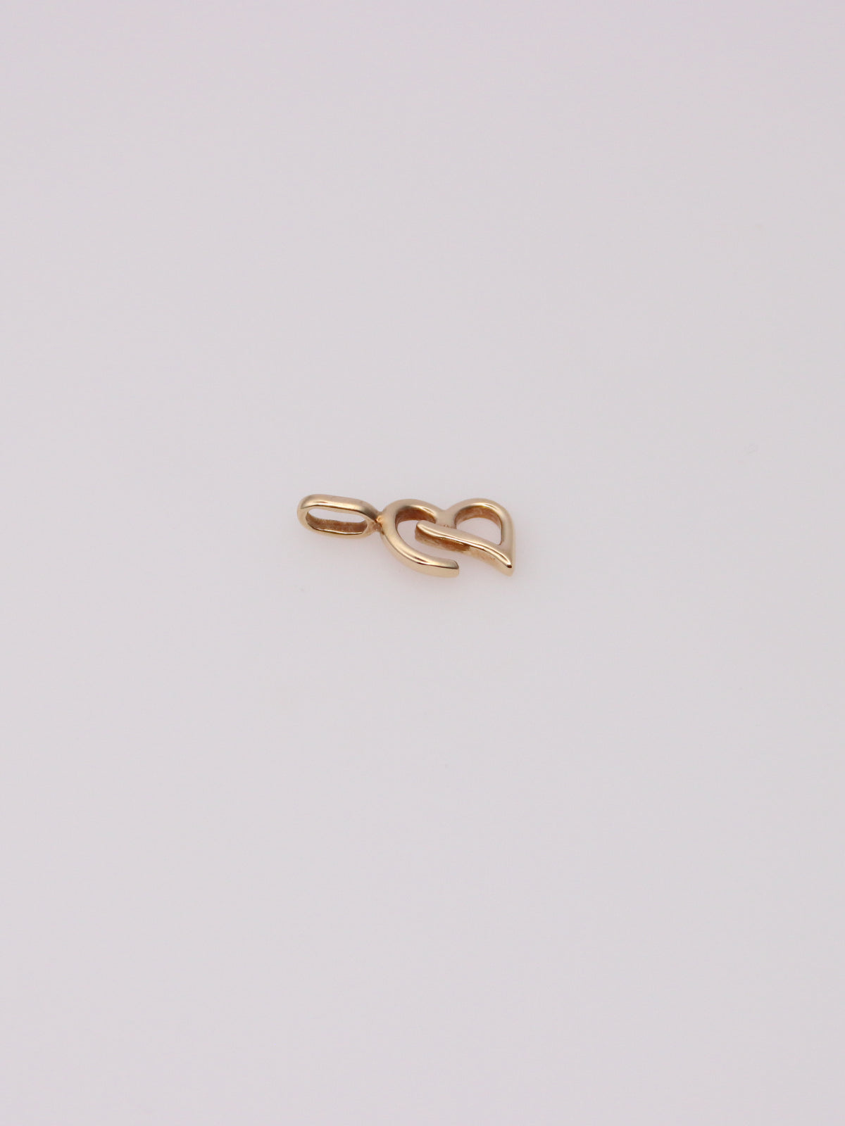 14K Yellow Gold 'B' Pendant