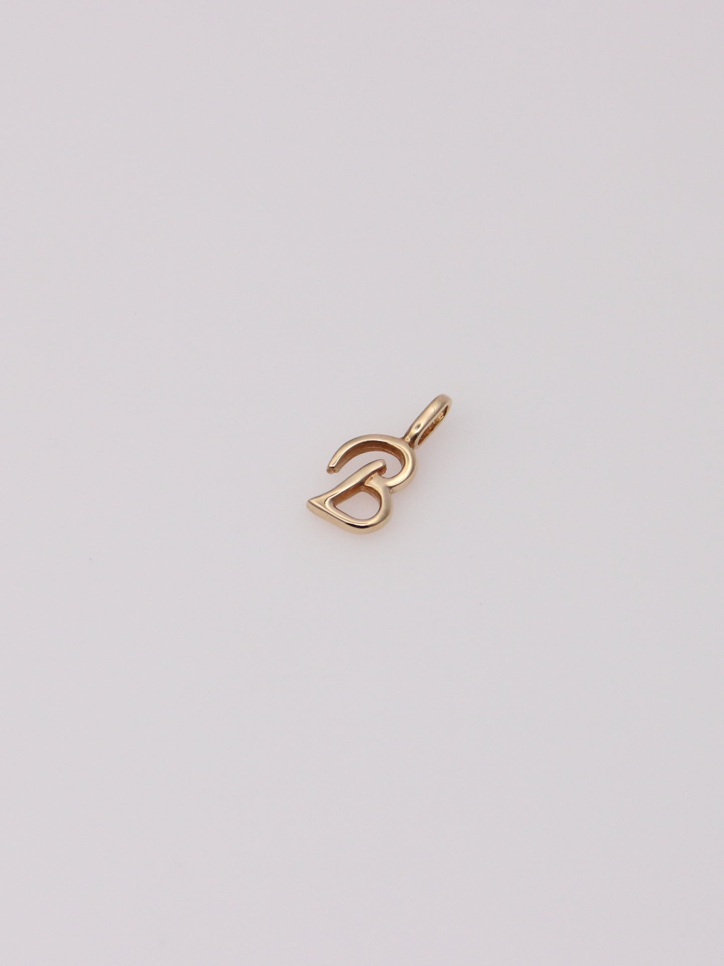 14K Yellow Gold 'B' Pendant