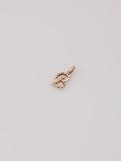 14K Yellow Gold 'B' Pendant