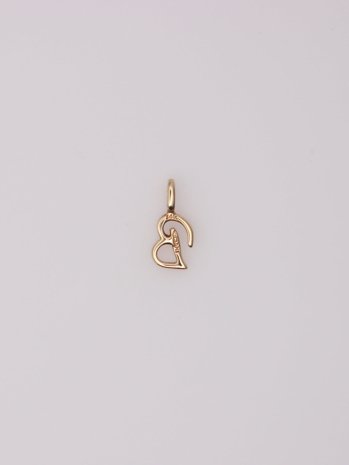 14K Yellow Gold 'B' Pendant
