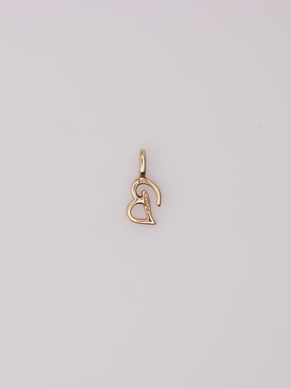 14K Yellow Gold 'B' Pendant