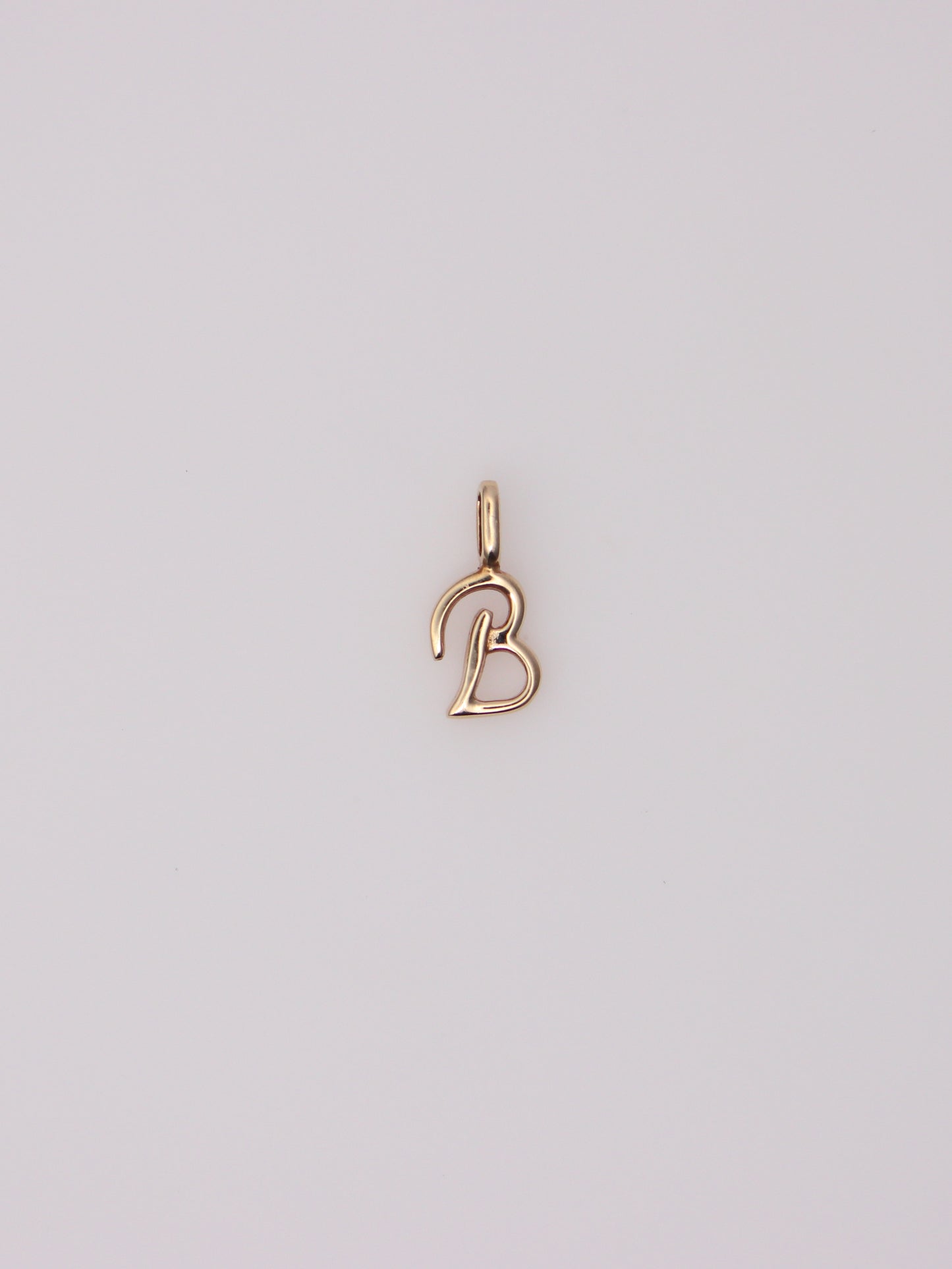 14K Yellow Gold 'B' Pendant