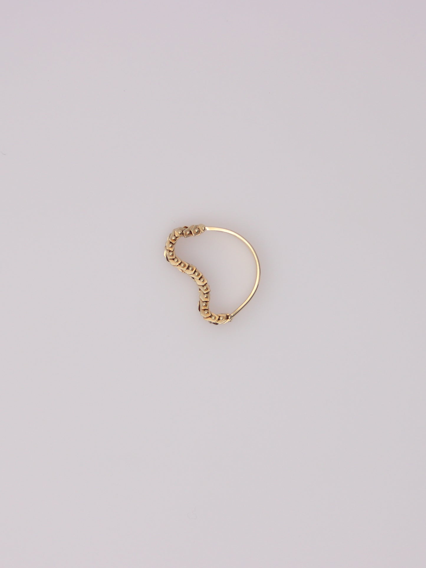 14K Yellow Gold Woven Chain Link Ring