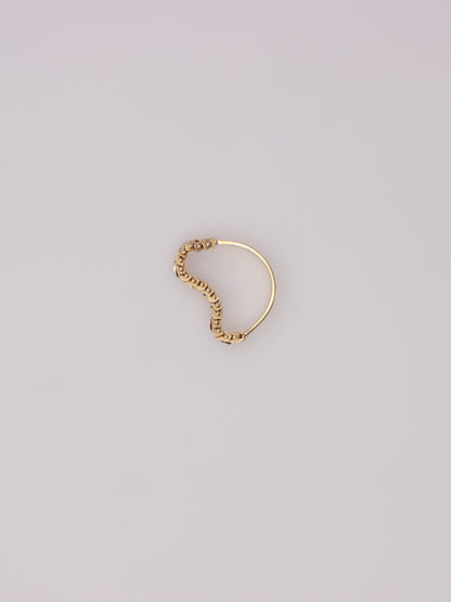 14K Yellow Gold Woven Chain Link Ring