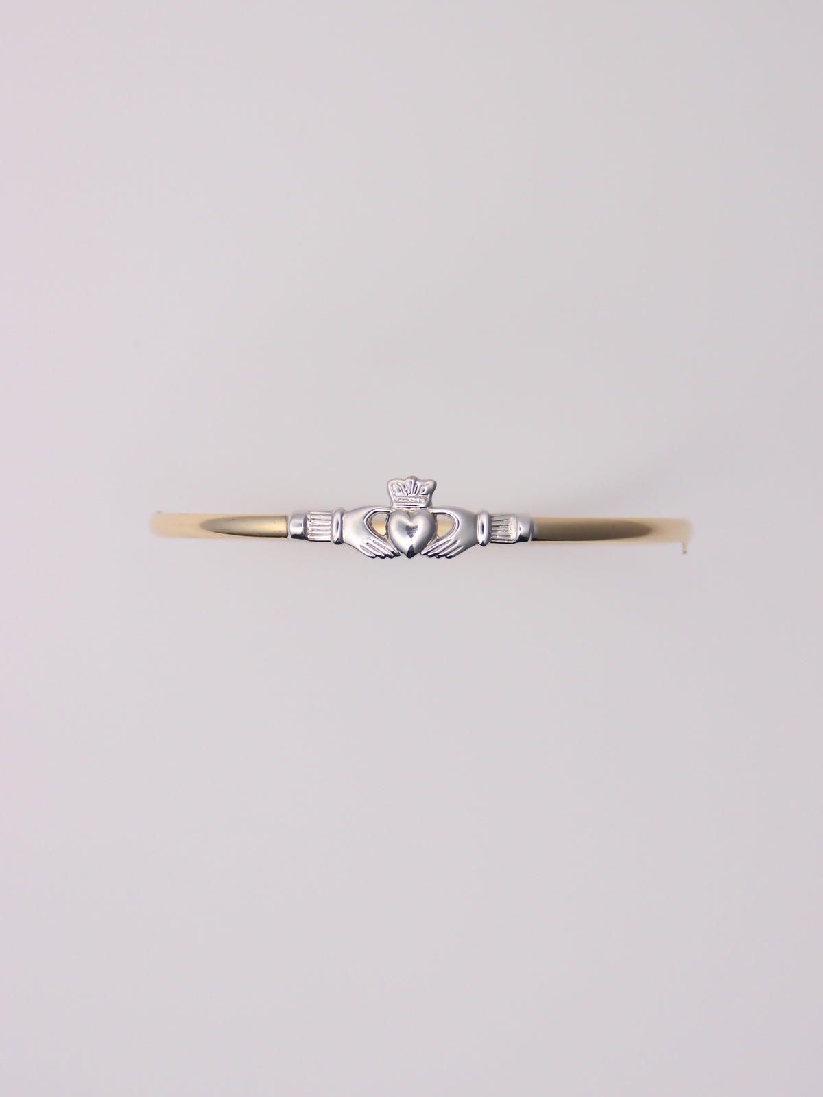 10K Two-Tone Claddaugh Bangle