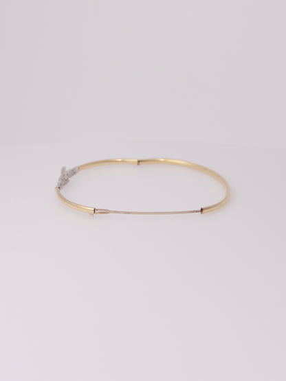 10K Two-Tone Claddaugh Bangle