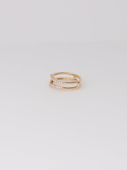 14K Yellow Gold Chosen Diamond Ring Enhancer