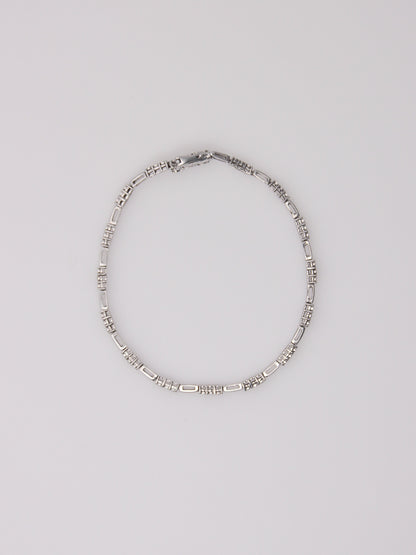 10K White Gold Diamond Link Bracelet