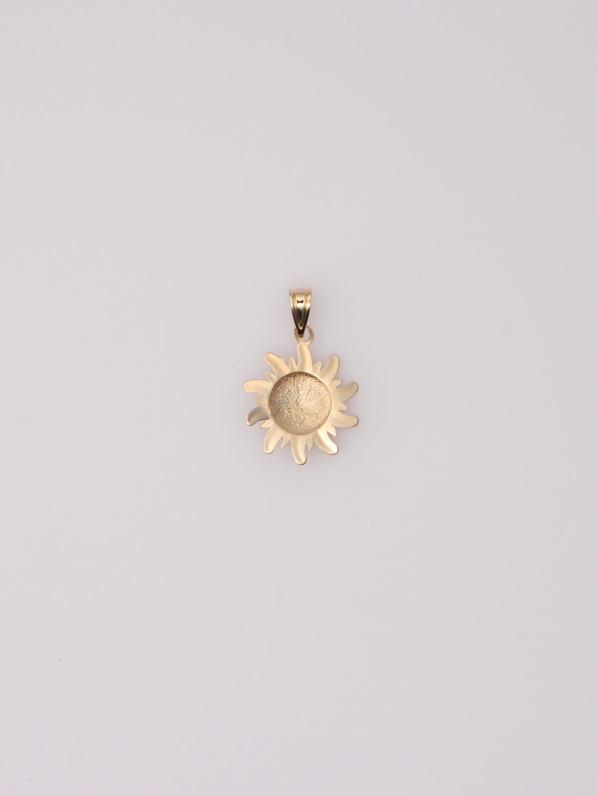 14K Yellow Gold Sun Face Pendant