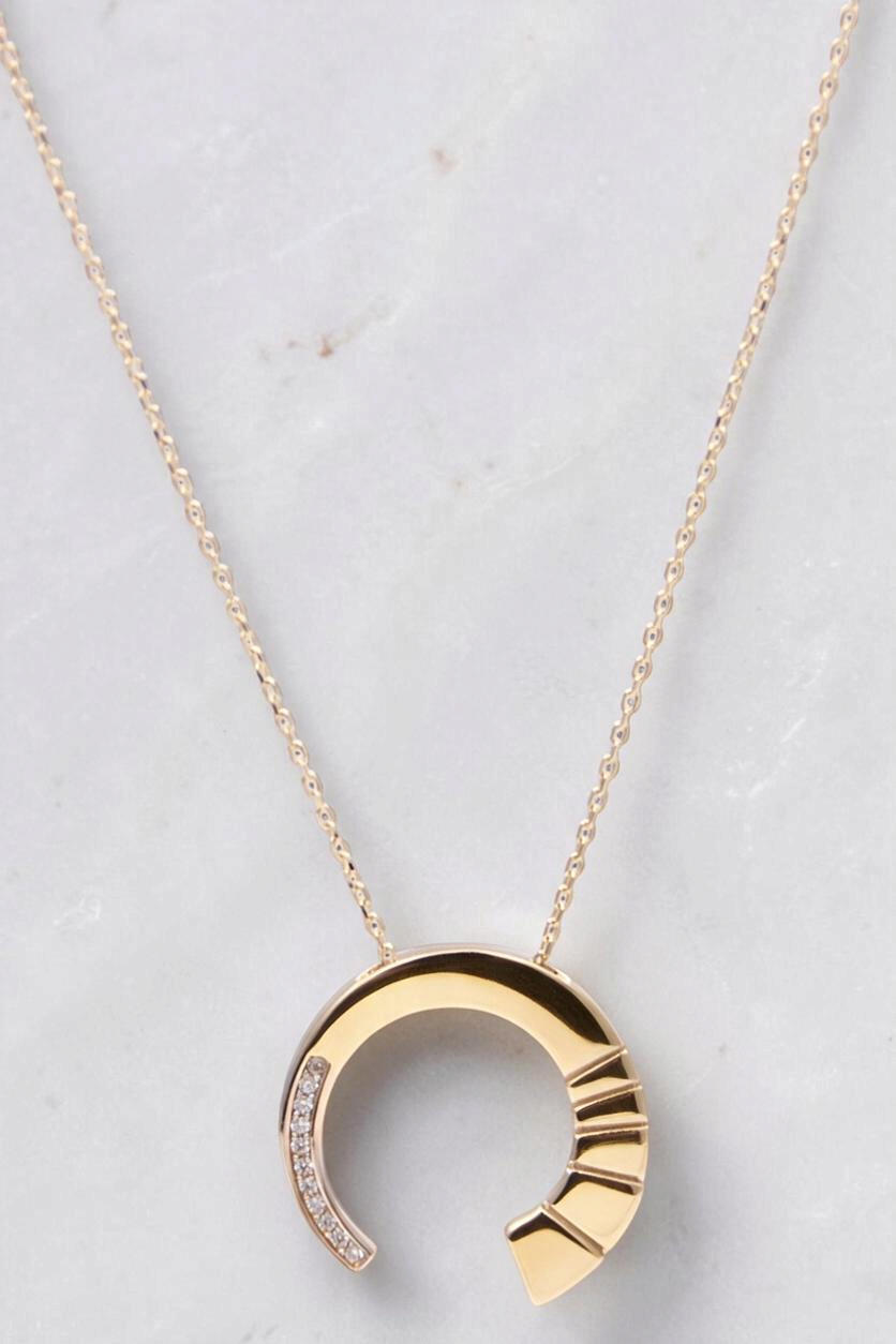 Crescent Pendant Necklace