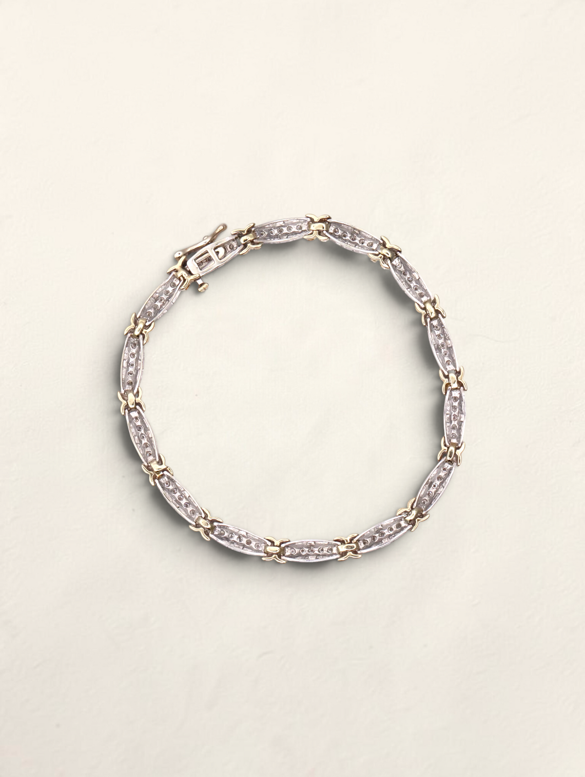 10k Two-Tone Diamond Tennis Bracelet