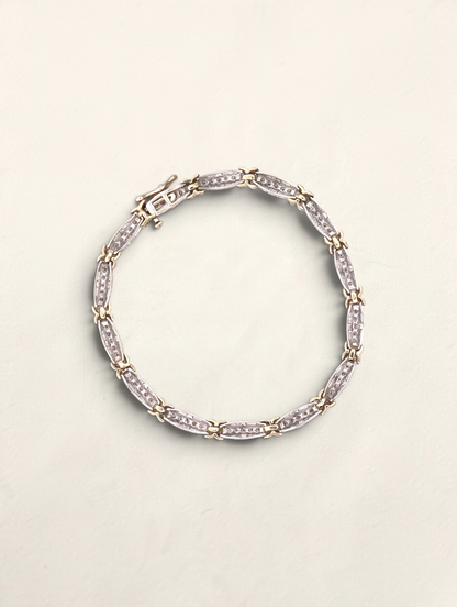10k Two-Tone Diamond Tennis Bracelet