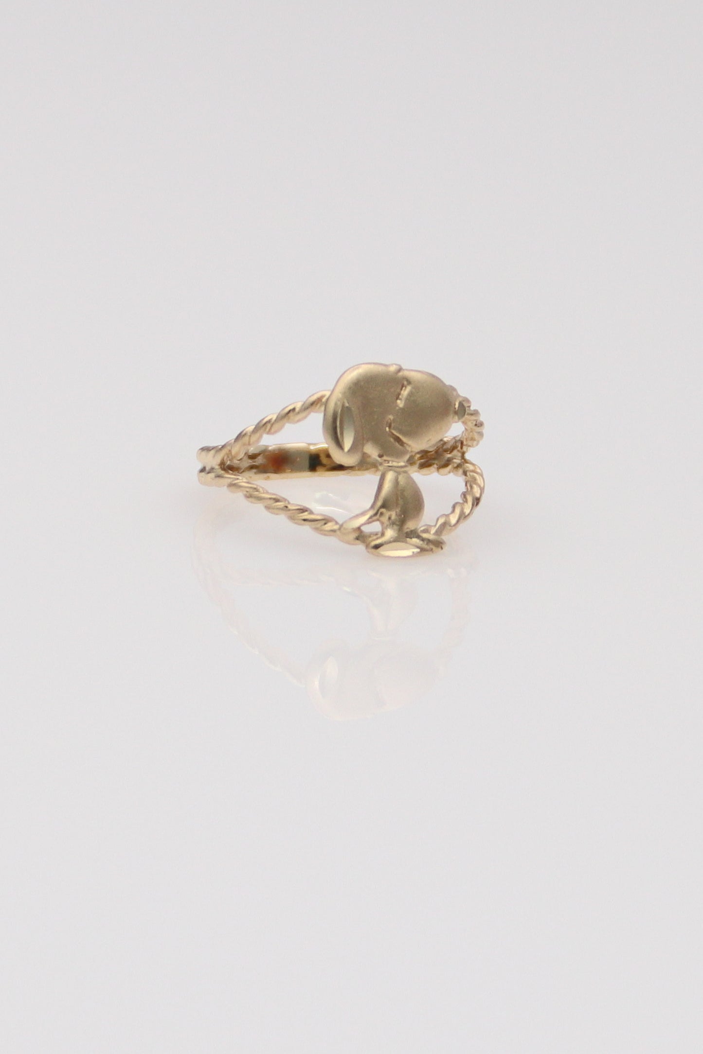 14K Yellow Gold Snoopy Ring